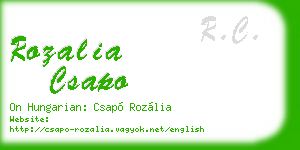 rozalia csapo business card